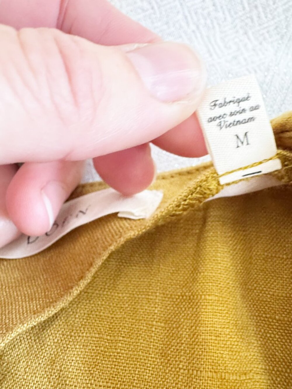 Doen Bennette Dress Golden Olive Linen Sleeveless Pocket Shift Dress Size M - Picture 9 of 14
